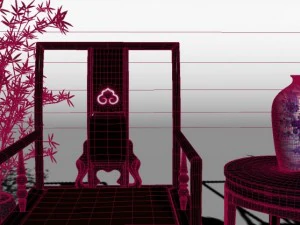 traditional chinese arm chair 3D Model