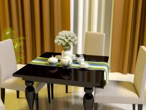hellen dinning set 3D Model