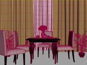 hellen dinning set 3Dモデル