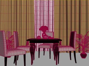 hellen dinning set 3D Model
