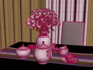 hellen dinning set 3Dモデル