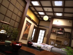 japanese traditional bed room Modelo 3D