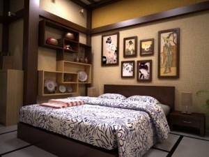 japanese traditional bed room Modelo 3D