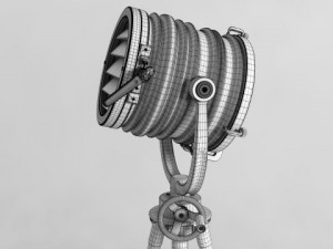 modern industrial floor lamp 3D मॉडल