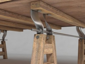 industrial coffee table 3D Model