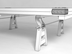 industrial coffee table 3D Model