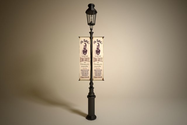 old street lamp 3D