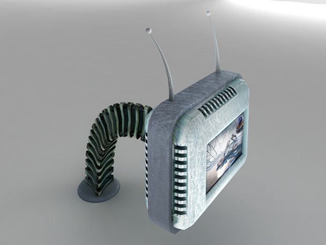 futuristic retro tv 3Dモデル .c4d .max .obj .3ds .fbx .stl .blend 