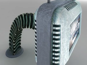 futuristic retro tv 3D Model
