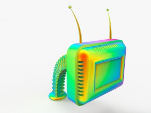 futuristic retro tv 3Dモデル