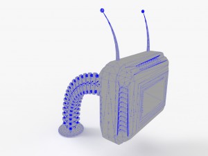 futuristic retro tv 3Dモデル