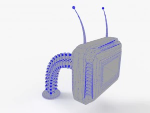 futuristic retro tv 3D Model