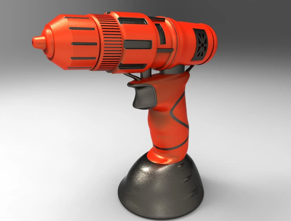 multifunction chargeable drill 3D Model .c4d .max .obj .3ds .fbx .stl .blend 