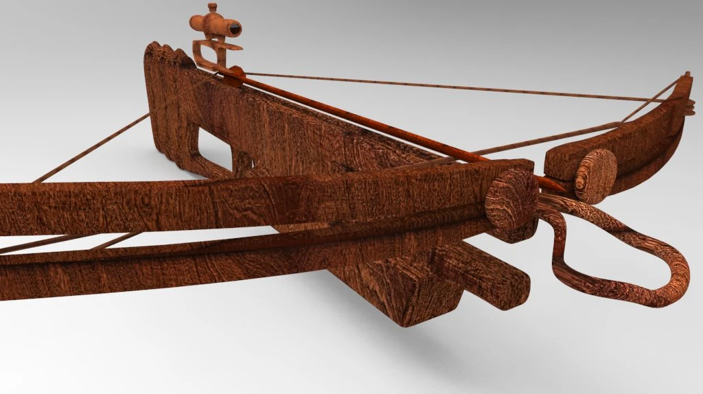 high poly sniper crossbow 3D Model .c4d .max .obj .3ds .fbx .stl .blend