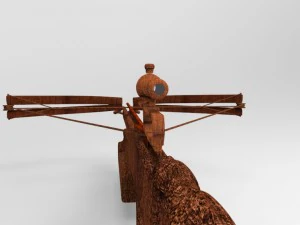 high poly sniper crossbow 3D Model