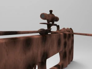 high poly sniper crossbow 3D Model