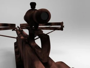 high poly sniper crossbow 3D Model