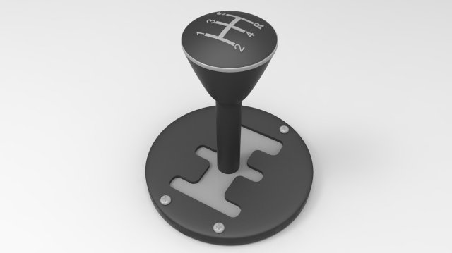 automatic gear selector lever Model 3D .c4d .max .obj .3ds .fbx .stl .blend 