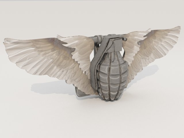cool hand grenade belt buckle Modèle 3D .c4d .max .obj .3ds .fbx .stl .blend 