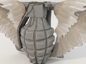 cool hand grenade belt buckle 3D Model