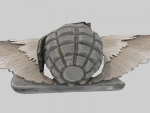 cool hand grenade belt buckle 3D Model