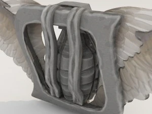 cool hand grenade belt buckle 3D Model