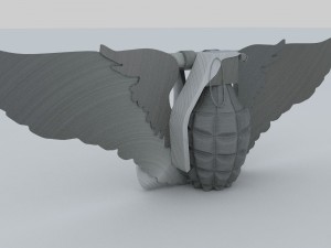 cool hand grenade belt buckle Modèle 3D