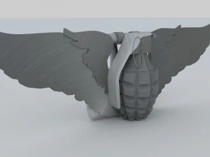 cool hand grenade belt buckle 3D Model