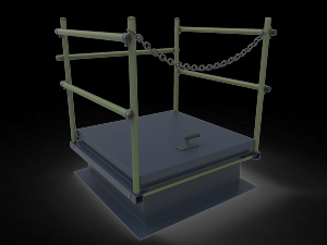 roof hatch door Modelo 3D