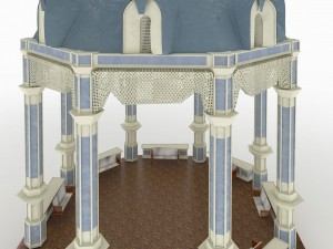 victorian style octogonal gazebo Modelo 3D