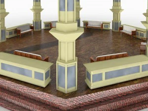 victorian style octogonal gazebo 3D Model