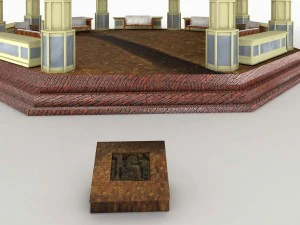 victorian style octogonal gazebo 3D Model