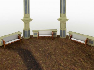 victorian style octogonal gazebo Modelo 3D