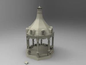 victorian style octogonal gazebo 3D Model