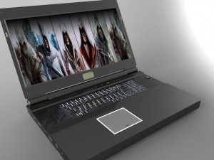 monster p570wm3d 173 3d laptop 3D Model