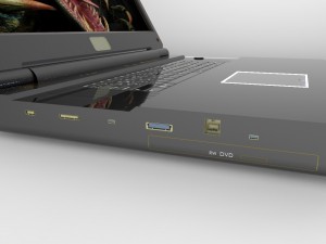 monster p570wm3d 173 3d laptop 3D Model