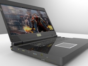 monster p570wm3d 173 3d laptop 3D Model