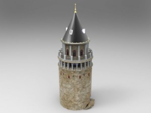 galata tower 3D 模型
