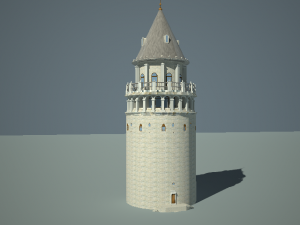 galata tower 3D 模型
