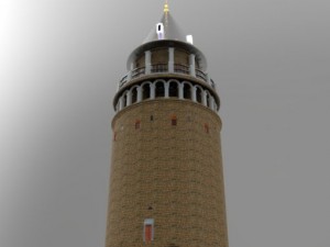 galata tower 3D 模型