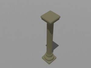 roman column 3D मॉडल