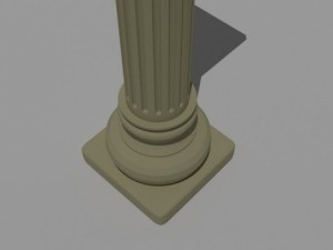 roman column 3D मॉडल