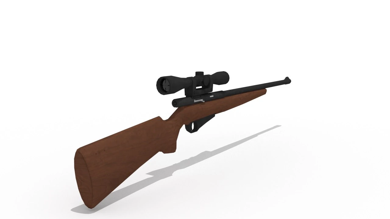 sniper rifle 3D Model .c4d .max .obj .3ds .fbx .stl .blend 