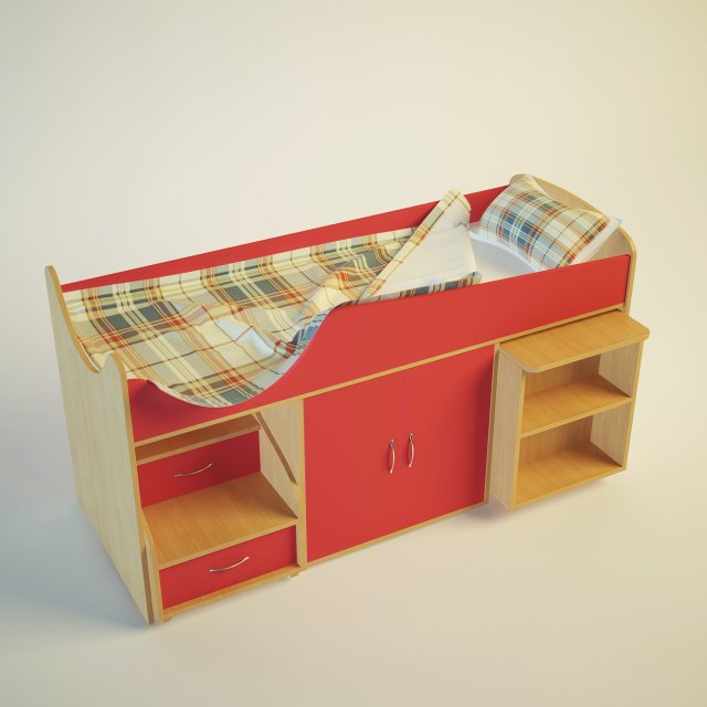 bed carlson mini 7 Model 3D .c4d .max .obj .3ds .fbx .stl .blend 