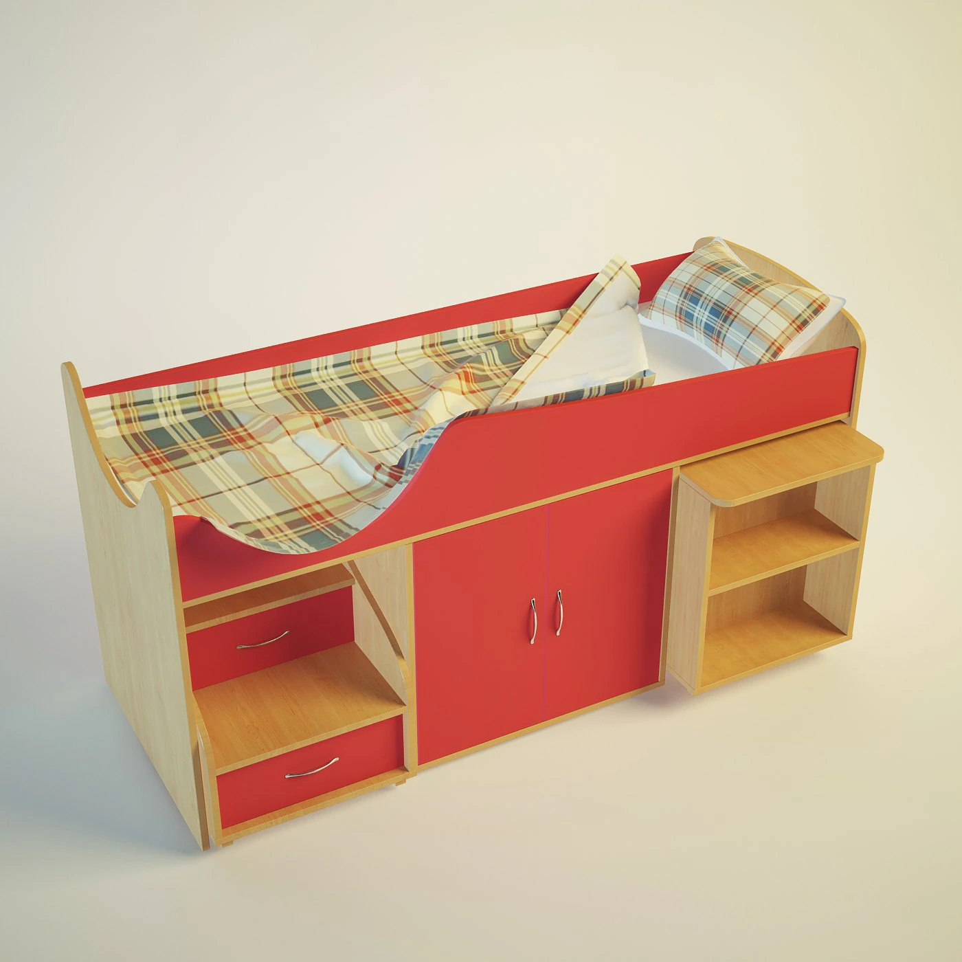bed carlson mini 7 3D Model .c4d .max .obj .3ds .fbx .stl .blend 