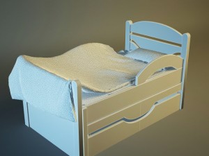 baby bed two variants 3D Модель