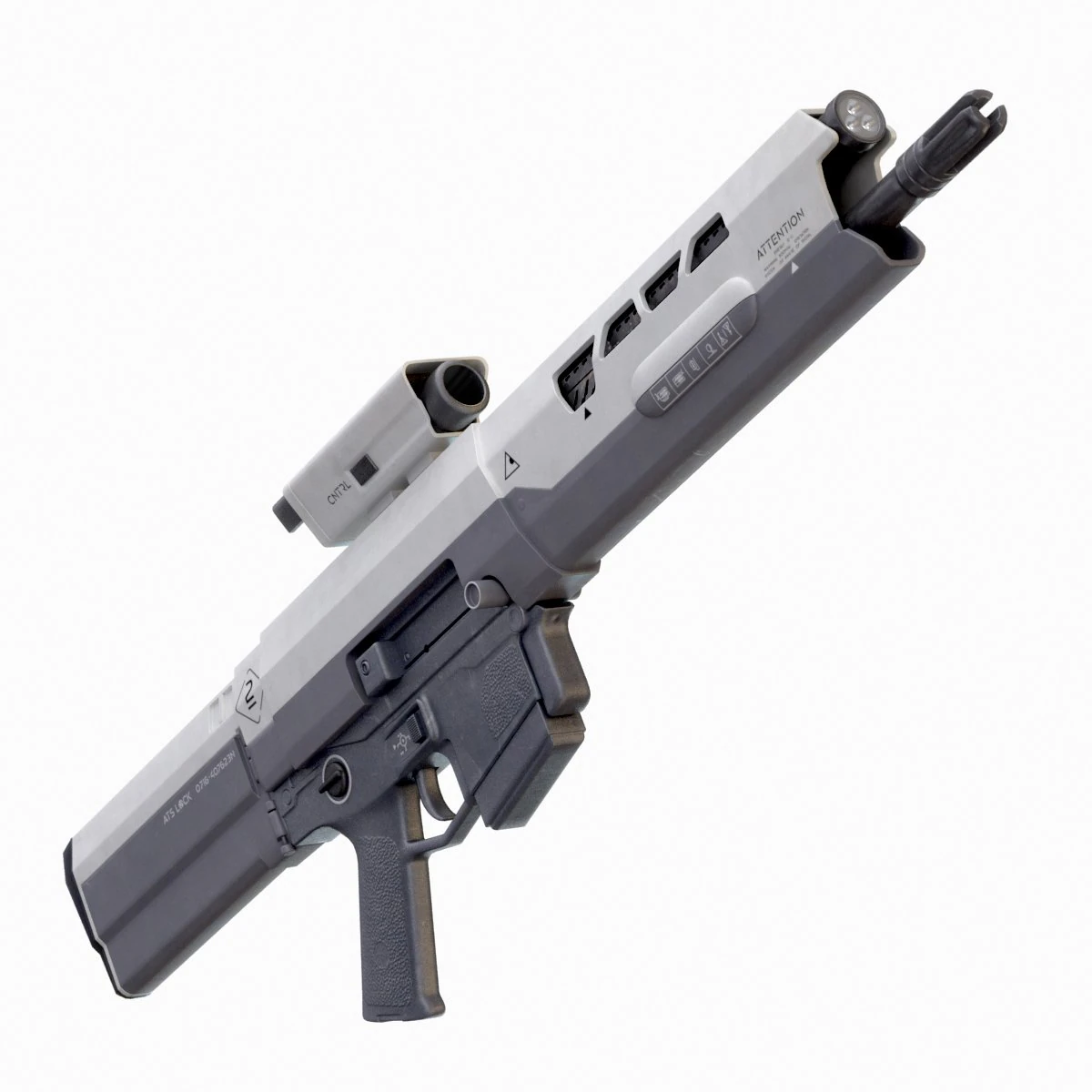 oblivion rifle 3D Model .c4d .max .obj .3ds .fbx .stl .blend 