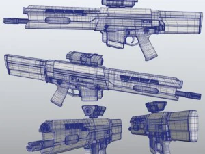 oblivion rifle 3D Model