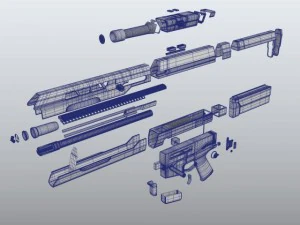 oblivion rifle 3D Model