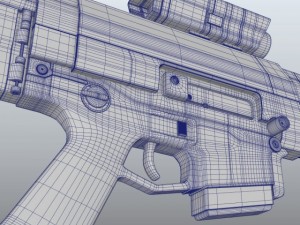 oblivion rifle Modello 3D